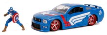 Modeli avtomobilov - Avtomobilček Marvel Avengers 2006 Ford Mustang GT Jada kovinski z odpirajočimi elementi in figurico Captain America dolžina 22 cm 1:24_1