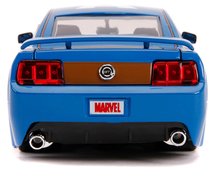 Modele machete - Mașinuța Marvel 2006 Ford Mustang GT Jada din metal cu părți care se deschid și figurina Captain America 22 cm lungime 1:24_4