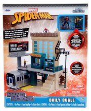 Játékautók és járművek - Építőjáték Marvel Spiderman NYC Deluxe Nano Scene Jada 2 figurával Jonah Jameson és Spiderman Evergreen 20 cm 5 évtől_3