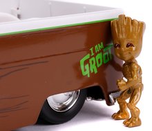 Játékautók és járművek - Kisautó Marvel Groot 1963 VW Bus Pickup Jada fém nyitható részekkel és Groot figurával hossza 20,5 cm 1:24_2