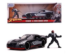 Játékautók és járművek - Kisautó Dodge Viper SRT10 Marvel Jada fém nyitható részekkel és Venom figura hossza 19 cm 1:24_6