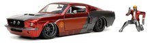 Játékautók és járművek - Kisuató Marvel 1967 Shelby GT-500 Jada fém nyitható részekkel és Star Lord figurával hossza 20 cm 1:24_0