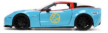 Modele machete - Mașinuța Marvel Doctor Strange Chevy Corvette Jada din metal cu părți care se deschid și figurina Doctor Strange 22 cm lungime 1:24_2