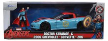 Modellini auto - Modellino auto Marvel Doctor Strange Chevy Corvette Jada in metallo con parti apribili e figurina Doctor Strange lunghezza 22 cm 1:24_12