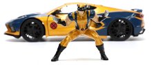 Modele machete - Mașinuța Ford Thunderbird JadaMarvel Chevy Corvette Jada din metal cu părți care se deschid și figurina Wolverine  22 cm lungime 1:24_2