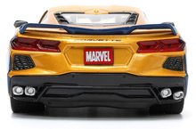 Modely - Autíčko Marvel Chevy Corvette Jada kovové s otvárateľnými časťami a figúrkou Wolverine dĺžka 22 cm 1:24_4