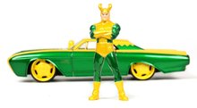 Modellini auto - Modellino auto Ford Thunderbird Jada in metallo con parti apribili e figurina Loki lunghezza 22 cm 1:24_2