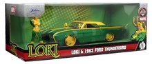 Modellini auto - Modellino auto Ford Thunderbird Jada in metallo con parti apribili e figurina Loki lunghezza 22 cm 1:24_14
