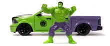 Modele machete - Mașinuța Marvel Ram 1500 Jada metal cu părți care se deschid și figurina Hulk 20 cm lungime 1:24_2