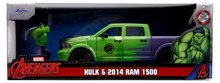 Modely - Autíčko Marvel 2014 Ram 1500 Jada kovové s otvárateľnými časťami a figúrkou Hulka dĺžka 20 cm 1:24_14