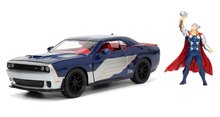 Játékautók és járművek - Kisautó Marvel Dodge Challenger SRT Hellcat Jada fém nyitható részekkel és Thor figurával hossza 20 cm 1:24_0