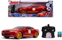 Mașini cu telecomandă - Mașină de jucărie cu telecomandă Marvel RC Iron Man 2016 Chevy 1:16 Jada roșie lungime 29 cm de la 6 ani_1