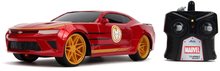 Mașini cu telecomandă - Mașină de jucărie cu telecomandă Marvel RC Iron Man 2016 Chevy 1:16 Jada roșie lungime 29 cm de la 6 ani_3