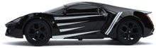 Mașini cu telecomandă - Mașină de jucărie cu telecomandă Marvel RC Black Panther Lykan 1:16 Jada neagră lungime 29 cm de la 6 ani_0