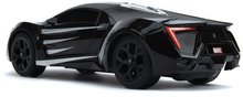 Samochodziki na pilota - Autko zdalnie sterowane Marvel RC Black Panther Lykan 1:16 Jada czarne długość 29 cm od 6 roku życia_5