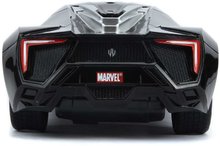 Mașini cu telecomandă - Mașină de jucărie cu telecomandă Marvel RC Black Panther Lykan 1:16 Jada neagră lungime 29 cm de la 6 ani_1