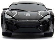 Mașini cu telecomandă - Mașină de jucărie cu telecomandă Marvel RC Black Panther Lykan 1:16 Jada neagră lungime 29 cm de la 6 ani_3