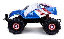 RC modely - Autíčko na dálkové ovládání RC Attack Captain America Marvel Jada terénní s odpružením délka 25 cm 1:14 od 6 let_1