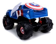 Samochodziki na pilota - Autko zadlnie sterowane RC Attack Captain America Marvel Jada terenowe z zawieszeniem, długość 25 cm 1:14 od 6 lat_2