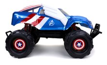 Samochodziki na pilota - Autko zadlnie sterowane RC Attack Captain America Marvel Jada terenowe z zawieszeniem, długość 25 cm 1:14 od 6 lat_1