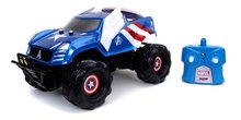 Mașini cu telecomandă - Mașinuță cu telecomandă RC Attack Captain America Marvel Jada de teren cu supensie lungime de 25 cm 1:14_4