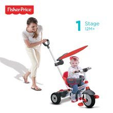 Tricikli za djecu od 10 mjeseci - Tricikl Fisher-Price Charm Plus Touch Steering smarTrike crveni sa suncobranom_0