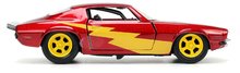 Modele machete - Mașinuța DC Flash Chevy Camaro Jada din metal cu uși care se deschid și figurina Flash 12,3 cm lungime 1:32_6