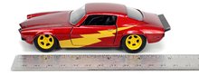 Modele machete - Mașinuța DC Flash Chevy Camaro Jada din metal cu uși care se deschid și figurina Flash 12,3 cm lungime 1:32_12