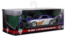 Játékautók és járművek - Kisautó DC Ford Mustang Jada fém nyitható ajtókkal és Joker figurával hossza 12,8 cm 1:32_16