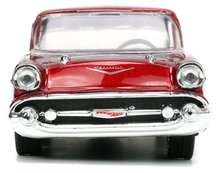 Modeli avtomobilov - Avtomobilček božični Chevrolet 1957 Jada kovinski z odpirajočimi vrati in figurica Santa Claus dolžina 13 cm 1:32_0