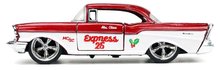 Modely - Autíčko vánoční Chevrolet 1957 Jada kovové s otevíratelnými dveřmi a figurkou Santa Claus délka 13 cm 1:32_2