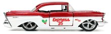 Játékautók és járművek - Kisautó karácsonyi Chevrolet 1957 Jada fém nyitható ajtókkal és Santa Claus figurával hossza 13 cm 1:32_6
