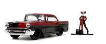 Modely - Autíčko DC Chevy Bel Air 1957 Jada kovové s otevíracími dveřmi a figurkou Harley Quinn délka 13 cm 1:32_1