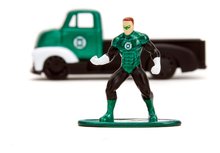 Modele machete - Mașinuță Chevy COE 1952 DC Jada din metal cu uși care se deschid și figurina lui Green Lantern lungime de 12 cm 1:32_1