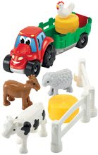 Stavebnice Abrick - Stavebnice - traktor s vlečkou Abrick Écoiffier traktorem s vlečkou a zvířátky z farmy od 18 měsíců_0