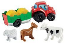 Stavebnice Abrick - Stavebnice - traktor s vlečkou Abrick Écoiffier traktorem s vlečkou a zvířátky z farmy od 18 měsíců_2