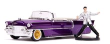 Modely - Autíčko Cadillac Eldorado 1956 Jada kovové s otevíracími částmi a figurka Elvis Presley délka 20 cm 1:24_1