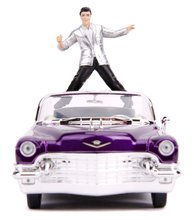 Modeli avtomobilov - Avtomobilček Cadillac Eldorado 1956 Jada kovinski z odpirajočimi elementi in figurica Elvis Presley dolžina 20 cm 1:24_3