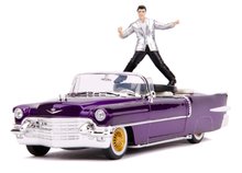 Modely - Autíčko Cadillac Eldorado 1956 Jada kovové s otevíracími částmi a figurka Elvis Presley délka 20 cm 1:24_0