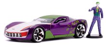 Modeli avtomobilov - Avtomobilček DC Chevy Corvette Stingray 2009 Jada kovinski z odpirajočimi elementi in figurica Joker dolžina 20 cm 1:24_1