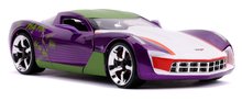 Modele machete - Mașinuța DC Chevy Corvette Stingray 2009 Jada din metal cu părți care se deschid și figurina Joker 20 cm lungime 1:24_2