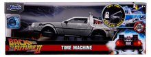 Modely - Autíčko Time Machine Back to the Future 2 Jada kovové s otevíracími částmi a světlem délka 20 cm 1:24_5