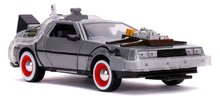 Modelle - Spielzeugauto Time Machine Back to the Future 3 Jada Metall mit zu öffnender Tür und LED-Licht Länge 20 cm 1:24_0