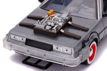 Modely - Autíčko Time Machine Back to the Future 3 Jada kovové s otevíracími dveřmi a LED světlem délka 20 cm 1:24_0
