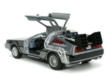 Modeli automobila - Autíčko Time Machine Back to the Future 1 Jada kovové s otvárateľnými dverami a LED svetlom dĺžka 23 cm 1:24 J3255038_8