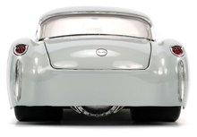 Modely - Autíčko Looney Tunes Chevrolet Corvette 1957 Jada kovové s otevíracími částmi a figurkou Bugs Bunny délka 19 cm 1:24_3