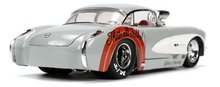 Játékautók és járművek - Kisautó Looney Tunes Chevrolet Corvette 1957 Jada fém niytható részekkel és Bugs Bunny figurával hossza 19 cm 1:24_4