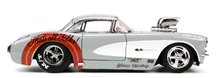 Modely - Autíčko Looney Tunes Chevrolet Corvette 1957 Jada kovové s otevíracími částmi a figurkou Bugs Bunny délka 19 cm 1:24_5