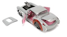 Modeli avtomobilov - Avtomobilček Looney Tunes Chevrolet Corvette 1957 Jada kovinski z odpirajočimi elementi in figurica Bugs Bunny dolžina 19 cm 1:24_8