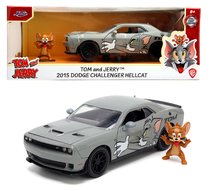 Modely - Autíčko Tom a Jerry Dodge Challenger 2015 Jada kovové s otevíracími částmi a figurkou Jerryho délka 21 cm 1:24_14